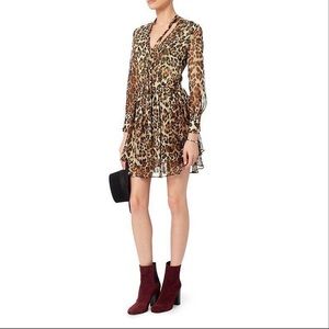 Intermix Tilley leopard print silk dress XS